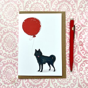 Carte de voeux d'anniversaire Schipperke pour les amoureux des chiens, Schipperke Card