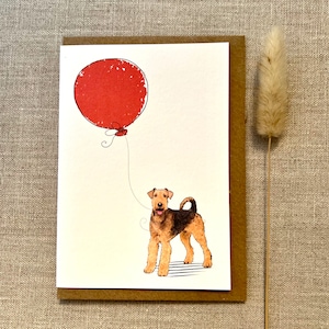 Lakeland Terrier birthday greetings card for dog lover, Lakeland terrier card