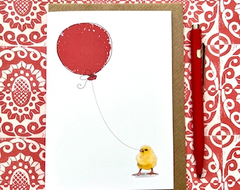 Chick Birthday Greetings Card for animal lover, Chick Card