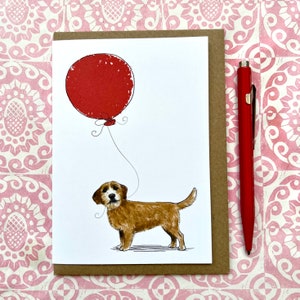 Basset Fauve de Bretagne birthday greetings card for dog lover, Basset Fauve de Bretagne card