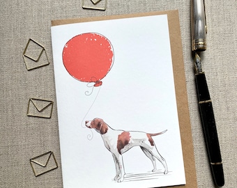 Englisch Pointer Geburtstagskarte: Grüße an Hundeliebhaber