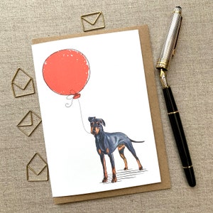 Biglietto di auguri di compleanno Manchester Terrier per amante dei cani, biglietto Manchester Terrier