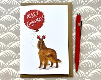 Artery8 Grußkarte Für Hundeliebhaber – Red Setter Design, Blanko, 17,5 X 12,5 Cm, Für Geburtstag, Dank Oder Glückwünsche