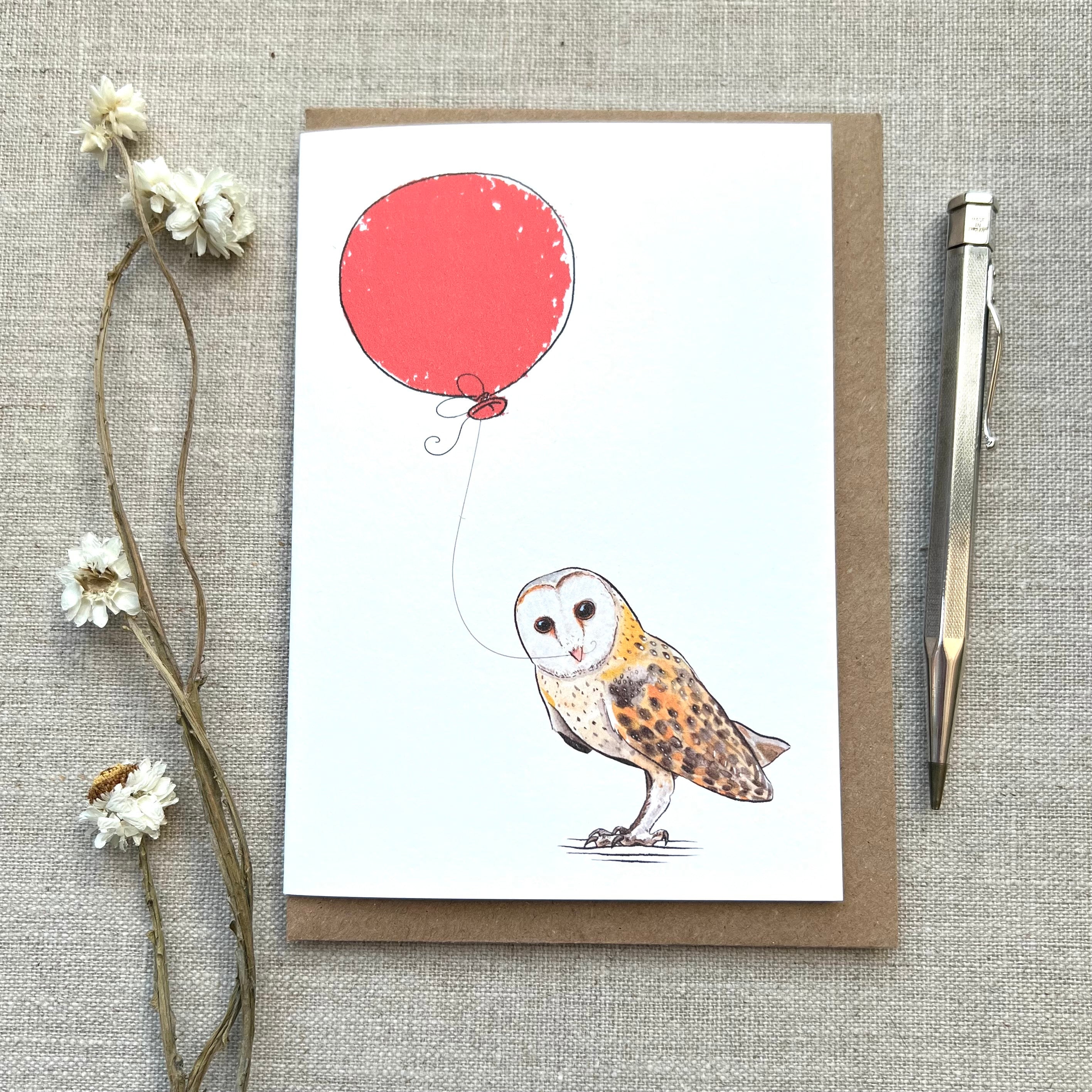 Barn Owl Birthday Card: Bird Lover Gift