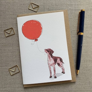 Cartão de felicitações de aniversário do Pointer Alemão para amantes de cães, Cartão do Pointer Alemão