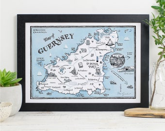 Mapa de Guernsey Imprimir