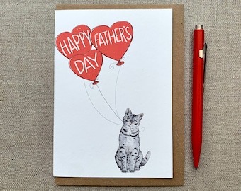 Tabby Cat Father's Day Card