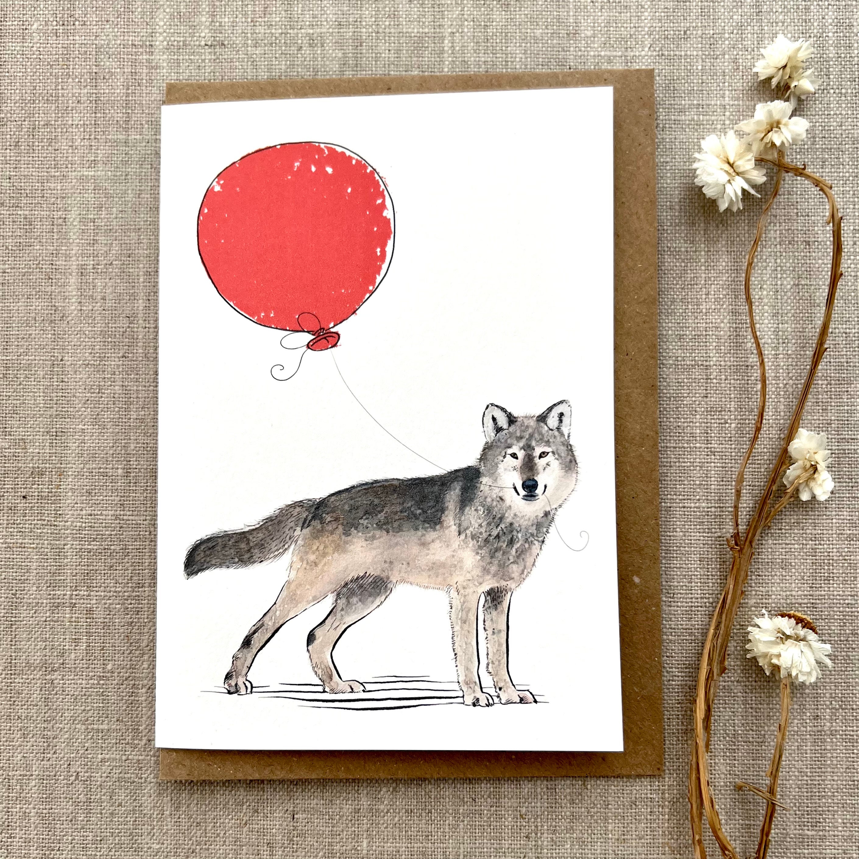 Biglietto d'auguri con lupo a tre teste - Italia