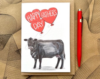 Cow Father's Day Card for animal lovers