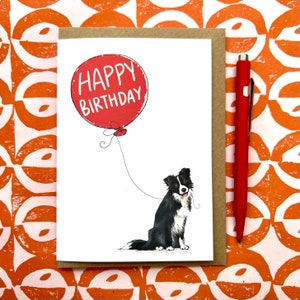 Border Collie verjaardagswenskaart voor hondenliefhebber, Border Collie Card afbeelding 4