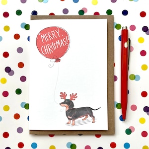 Dachshund Christmas Card for dog lovers