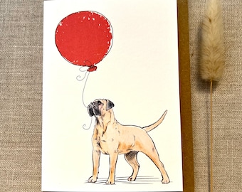 Bull Mastiff födelsedagskort: Hundälskarhälsningar
