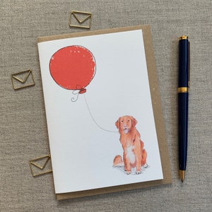 Cartão de felicitações de aniversário do Nova Scotia Duck Tolling Retriever para amantes de cães, Cartão do Nova Scotia Duck Tolling Retriever