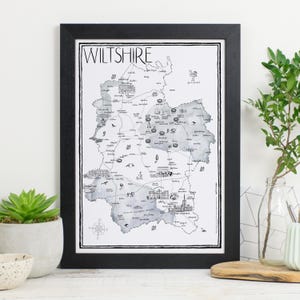 Mapa de Wiltshire Imprimir