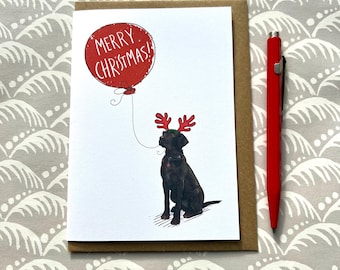 Labrador Christmas Card For Dog Lovers