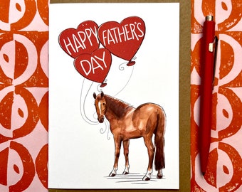 Horse Father's Day Card for animal lovers