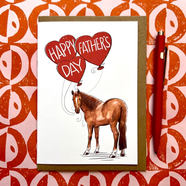 Horse Father's Day Card for animal lovers