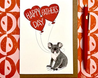 Koala Father's Day Card for animal lovers