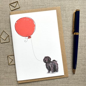 Tarjeta de felicitación de cumpleaños de Lhasa Apso para amantes de los perros, tarjeta de Lhasa Apso