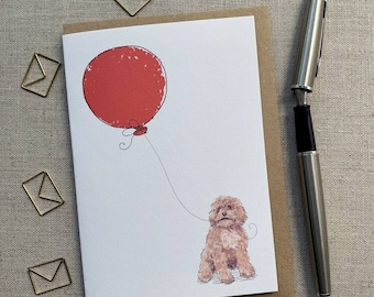 Cavapoo Birthday Card: Dog Lover Greetings Card