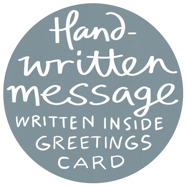 Hand-written Message inside a greetings card ADD ON