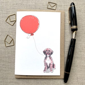 Personalised Schnoodle Birthday Greetings Card For Dog Lover, Schnoodle card