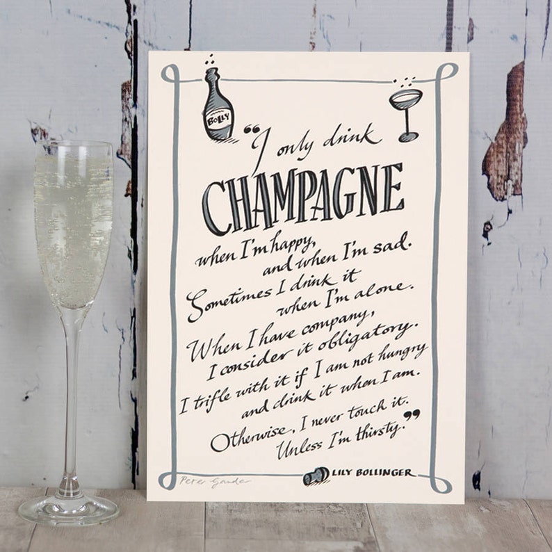 Impression drôle de citation de champagne Etsy France