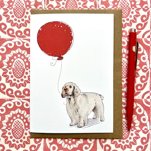 Clumber Spaniel Geburtstagskarte für Hundeliebhaber, Clumber Spaniel Karte