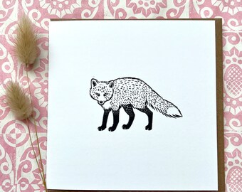 Fox Card with Kraft Envelope