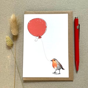 Robin Birthday Card For Animal Lover, Robin Card