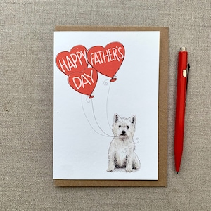 Westie-vaderdagkaart voor hondenliefhebber
