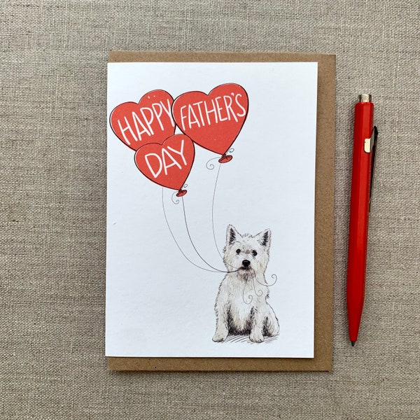 Westie Father's Day Card for dog lover