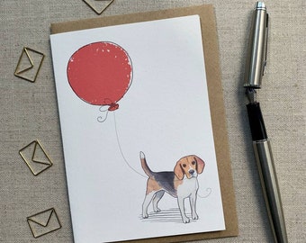 Beagle birthday greetings card for dog lover, Beagle Card