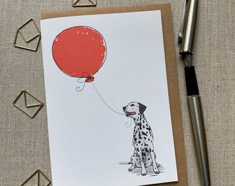 Dalmatiner Geburtstagsgrußkarte für Hundeliebhaber, Dalmatiner Karte