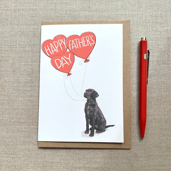 Labrador Father's Day Card for dog lover