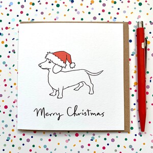 Dachshund Christmas Card for Dog Lovers