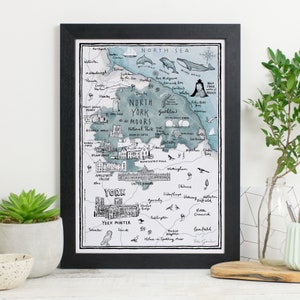 Mapa de los páramos de North Yorkshire Imprimir, mapa de Yorkshire