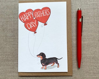 Dachshund Father's Day Card for dog lover