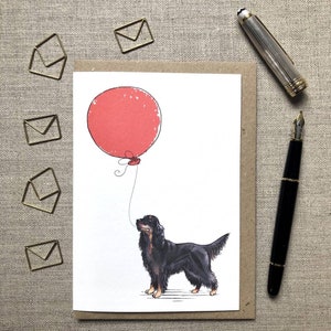 Carte de voeux d'anniversaire de Setter Gordon pour amoureux des chiens, Carte Setter Gordon