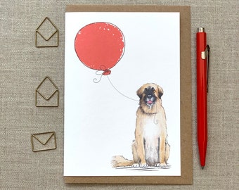 Carte de vœux d’anniversaire Léonberg pour les amoureux des chiens, carte Léonberg