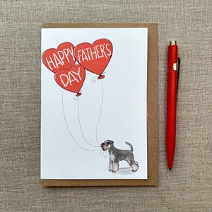 Carte de fête des pères Schnauzer pour les amoureux des chiens
