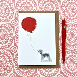 Bedlington Terrier Geburtstagskarte für Hundeliebhaber, Bedlington Terrier Karte