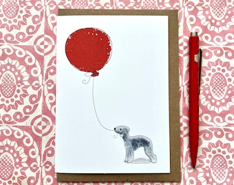 Bedlington Terrier Birthday Card: Dog Lover Greetings