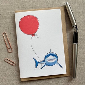 Shark Birthday Greetings Card for animal lover, Shark Card