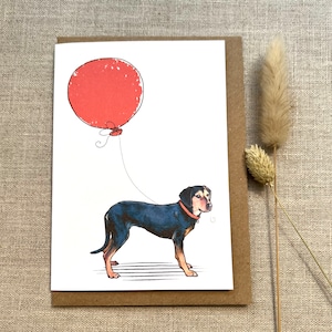 Carte de voeux d'anniversaire de lévrier grec pour les amoureux des chiens, carte de lévrier grec