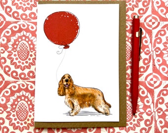 Tarjeta de cumpleaños para un Cocker Spaniel: Saludos para los amantes de los perros