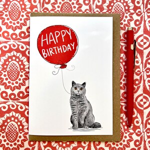 Carte de voeux d'anniversaire de chat British Shorthair pour les amoureux des chats, carte de chat British Shorthair image 4