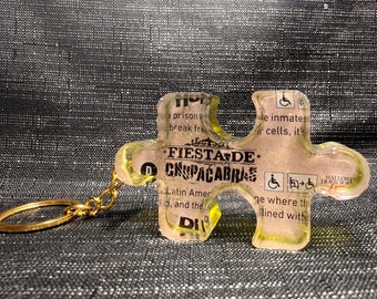 Fiesta De Chupacabras HHN 31 Map Puzzle Keychain