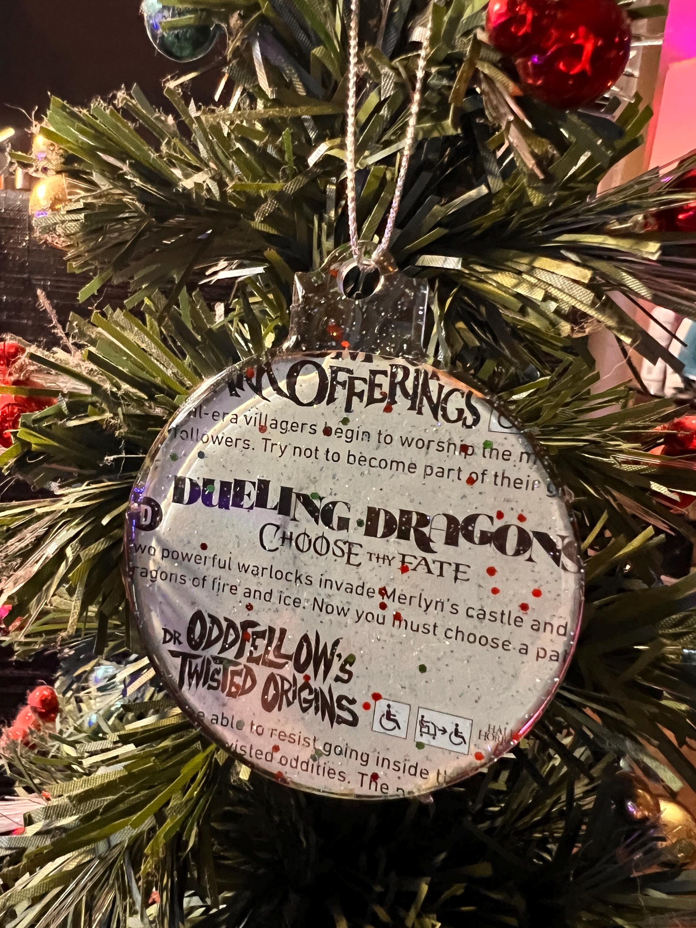 Dueling Dragons Choose Thy Fate HHN 32 Christmas Ornament