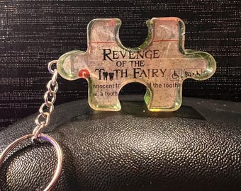 Revenge of the Tooth Fairy HHN 30 Map Puzzle Shaped Keychain